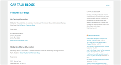 Desktop Screenshot of cartalkblogs.com